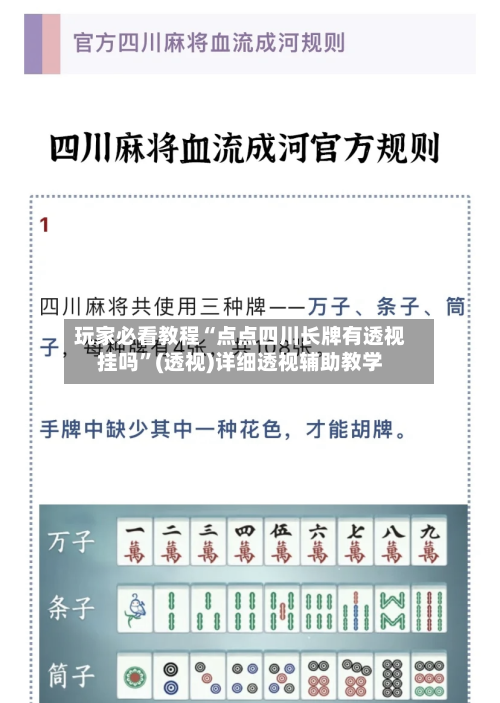 玩家必看教程“点点四川长牌有透视挂吗”(透视)详细透视辅助教学-第1张图片