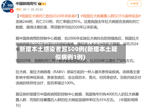 新增本土感染者超500例(新增本土疑似病例1例)-第1张图片