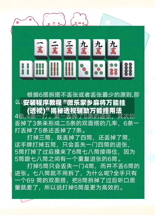 安装程序教程“微乐家乡麻将万能挂(透视)	”揭秘透视辅助万能挂用法-第1张图片