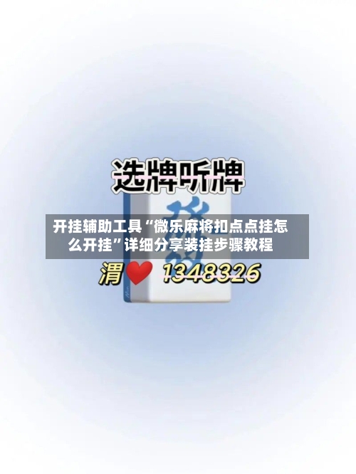 开挂辅助工具“微乐麻将扣点点挂怎么开挂”详细分享装挂步骤教程-第1张图片