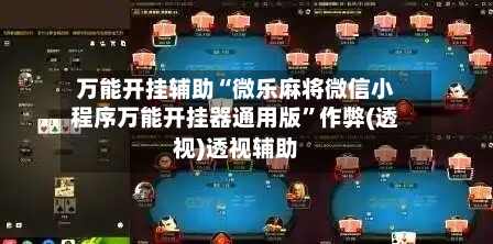 万能开挂辅助“微乐麻将微信小程序万能开挂器通用版”作弊(透视)透视辅助-第1张图片