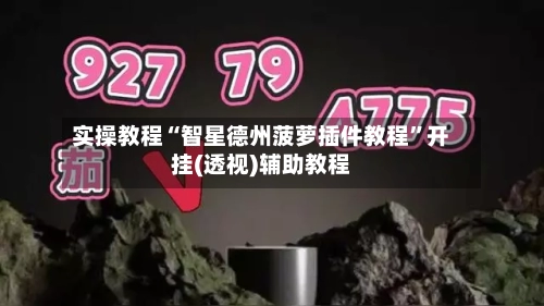 实操教程“智星德州菠萝插件教程”开挂(透视)辅助教程-第1张图片