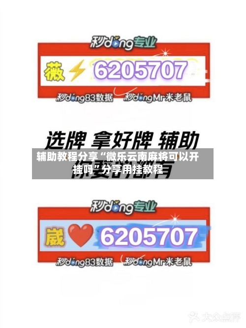 辅助教程分享“微乐云南麻将可以开挂吗”分享用挂教程-第1张图片