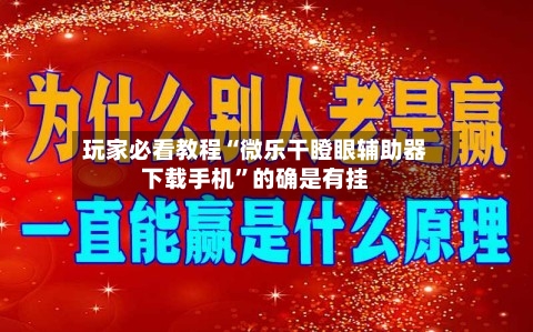 玩家必看教程“微乐干瞪眼辅助器下载手机”的确是有挂-第1张图片