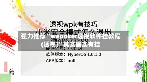 强力推荐“wepoker透视软件挂教程(透视)”其实确实有挂-第1张图片
