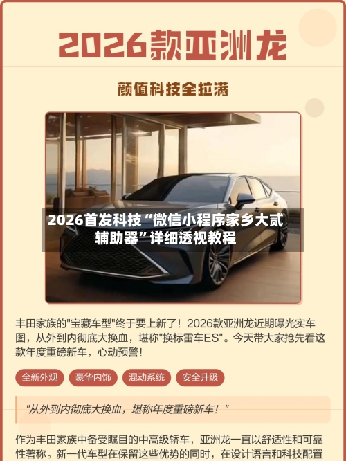 2026首发科技“微信小程序家乡大贰辅助器”详细透视教程-第1张图片