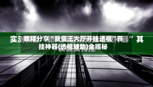 教程分享“新蛮王大厅开挂透视”开挂神器{透视辅助}全揭秘-第1张图片