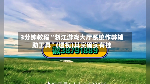 3分钟教程“浙江游戏大厅系统作弊辅助工具	”(透视)其实确实有挂-第1张图片