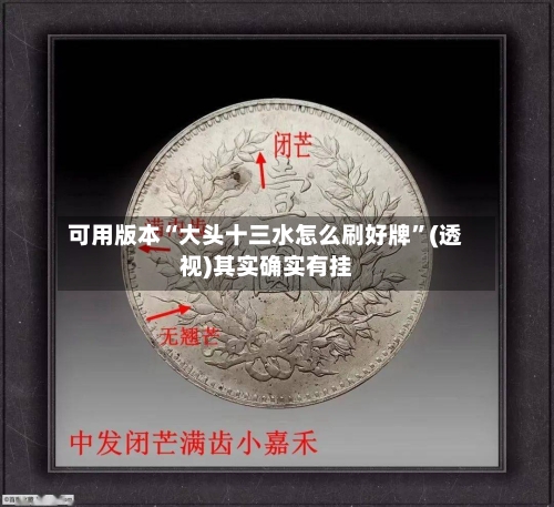 可用版本“大头十三水怎么刷好牌”(透视)其实确实有挂-第1张图片
