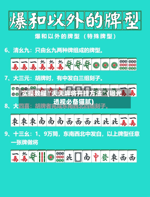 实操教程“天天麻将开挂方法	”(曝光透视必备猫腻)-第1张图片