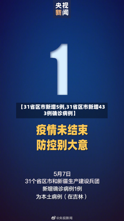 【31省区市新增5例,31省区市新增433例确诊病例】-第1张图片