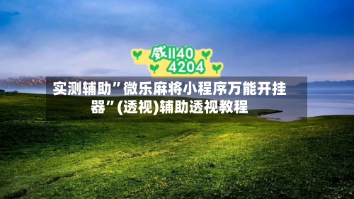 实测辅助”微乐麻将小程序万能开挂器	”(透视)辅助透视教程-第1张图片