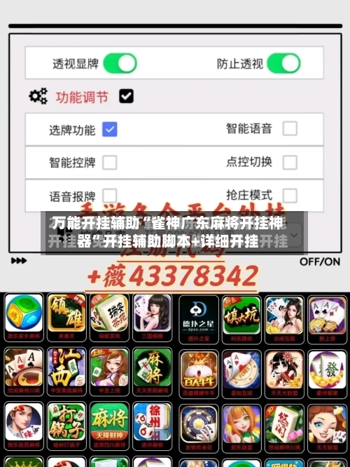 万能开挂辅助“雀神广东麻将开挂神器”开挂辅助脚本+详细开挂-第1张图片