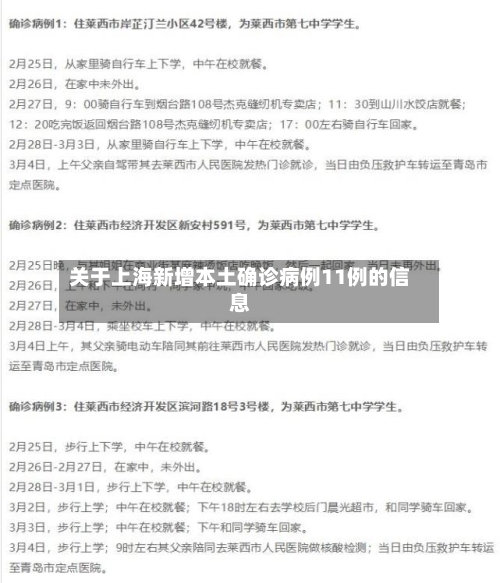 关于上海新增本土确诊病例11例的信息-第1张图片