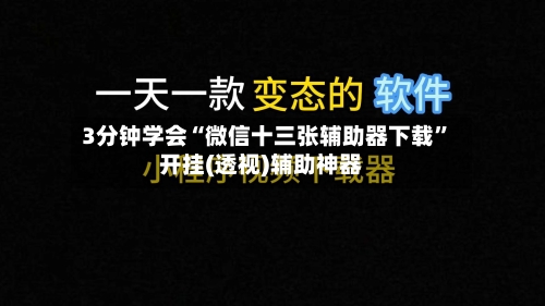 3分钟学会“微信十三张辅助器下载”开挂(透视)辅助神器-第1张图片