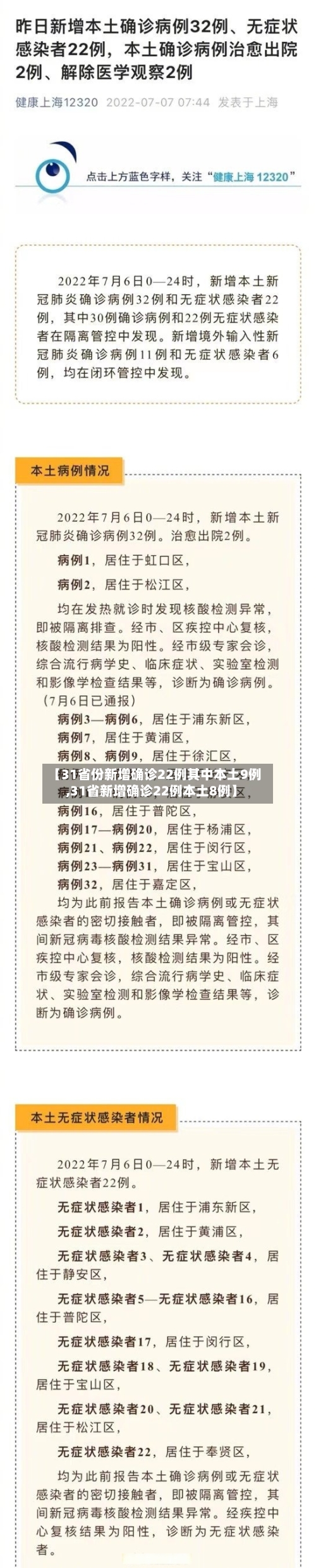 【31省份新增确诊22例其中本土9例,31省新增确诊22例本土8例】-第1张图片