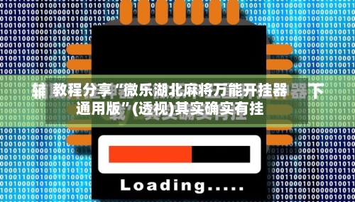 教程分享“微乐湖北麻将万能开挂器通用版”(透视)其实确实有挂-第1张图片