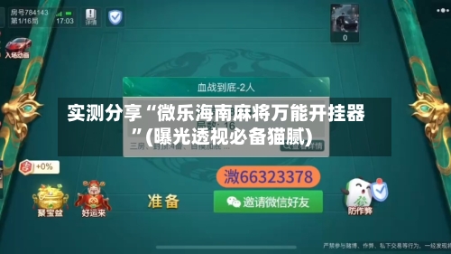 实测分享“微乐海南麻将万能开挂器	”(曝光透视必备猫腻)-第1张图片
