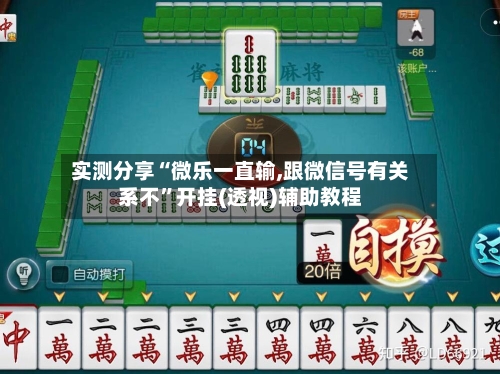 实测分享“微乐一直输,跟微信号有关系不	”开挂(透视)辅助教程-第1张图片