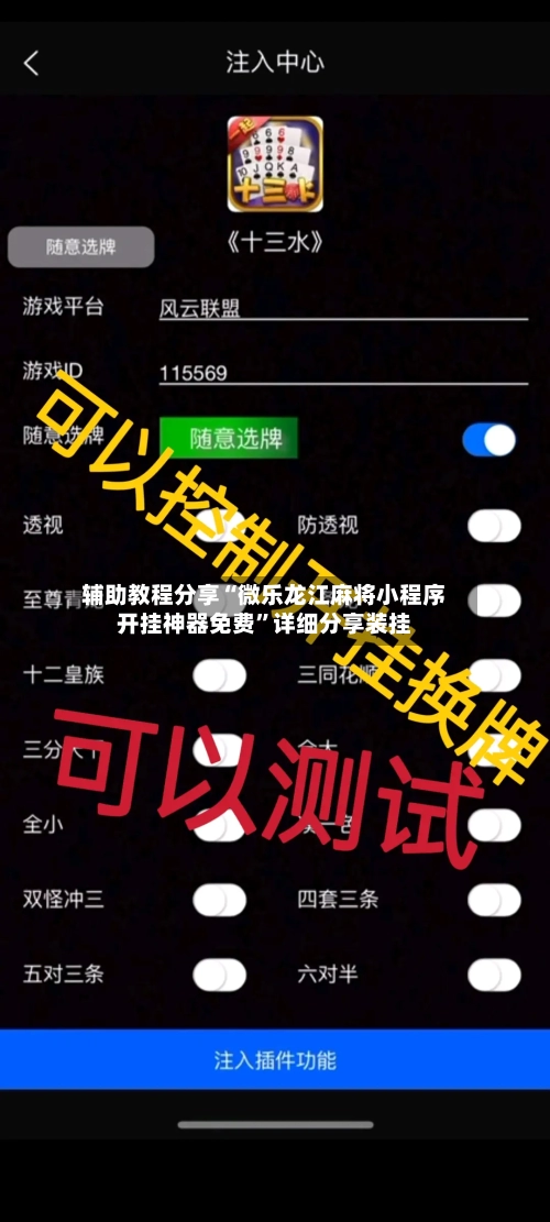 辅助教程分享“微乐龙江麻将小程序开挂神器免费	”详细分享装挂-第1张图片