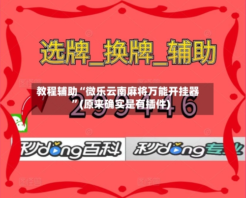 教程辅助“微乐云南麻将万能开挂器	”(原来确实是有插件)-第1张图片