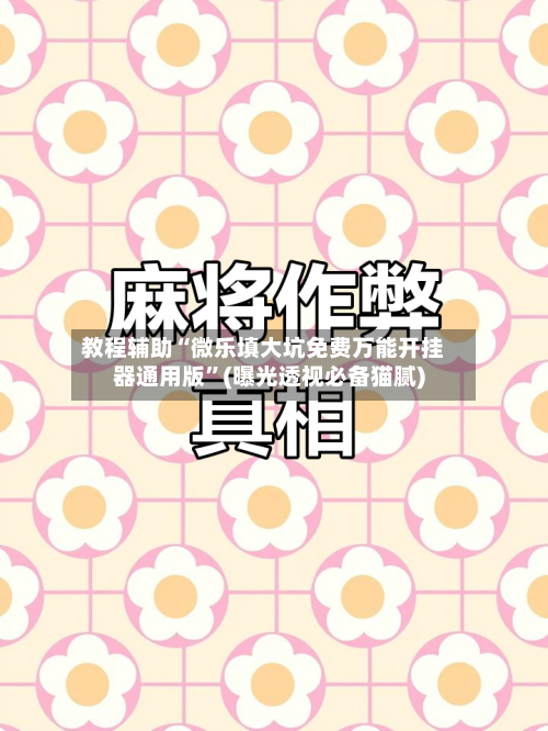 教程辅助“微乐填大坑免费万能开挂器通用版	”(曝光透视必备猫腻)-第1张图片