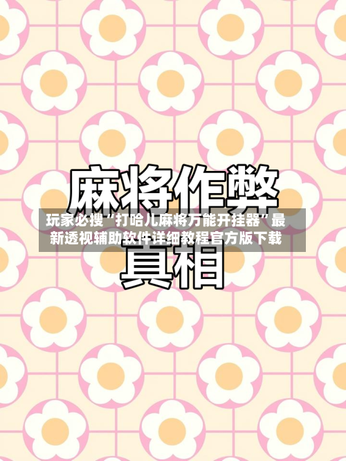 玩家必搜“打哈儿麻将万能开挂器	”最新透视辅助软件详细教程官方版下载-第1张图片