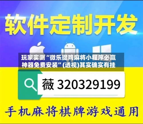 玩家实测“微乐捉鸡麻将小程序必赢神器免费安装”(透视)其实确实有挂-第1张图片