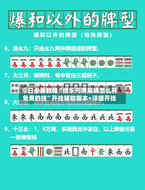 今日必看教程“微乐河南麻将怎么开免费的挂	”开挂辅助脚本+详细开挂-第1张图片