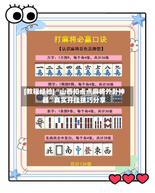 [教程经验]“山西扣点点麻将外卦神器	”真实开挂技巧分享-第1张图片