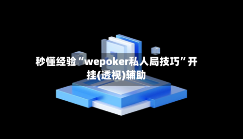 秒懂经验“wepoker私人局技巧”开挂(透视)辅助-第1张图片