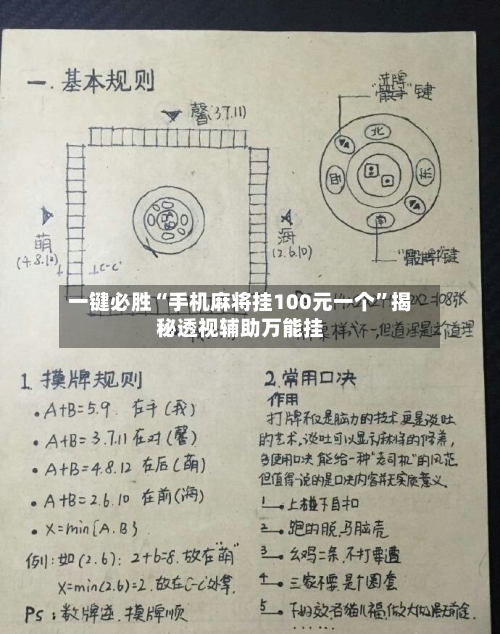一键必胜“手机麻将挂100元一个”揭秘透视辅助万能挂-第1张图片