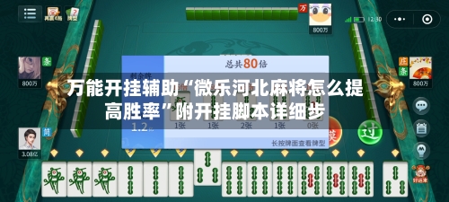 万能开挂辅助“微乐河北麻将怎么提高胜率”附开挂脚本详细步-第1张图片