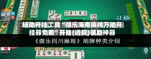 辅助开挂工具“微乐海南麻将万能开挂器免费”开挂(透视)辅助神器-第1张图片