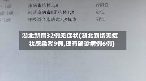 湖北新增32例无症状(湖北新增无症状感染者9例,现有确诊病例6例)-第1张图片