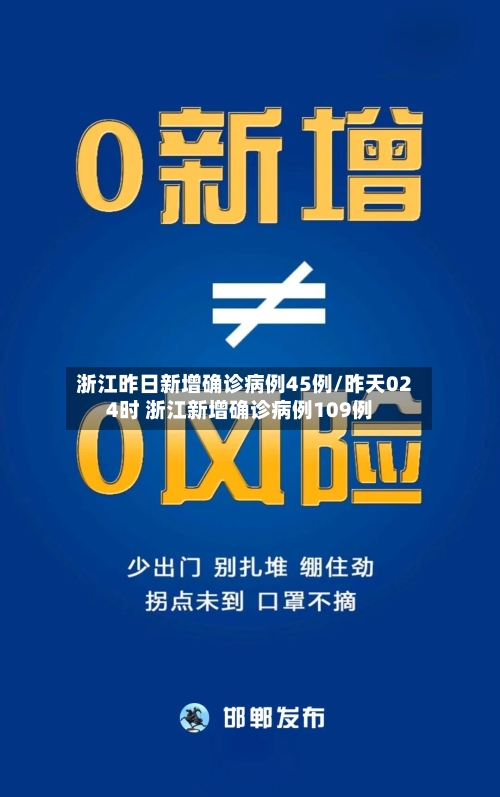 浙江昨日新增确诊病例45例/昨天024时 浙江新增确诊病例109例-第1张图片
